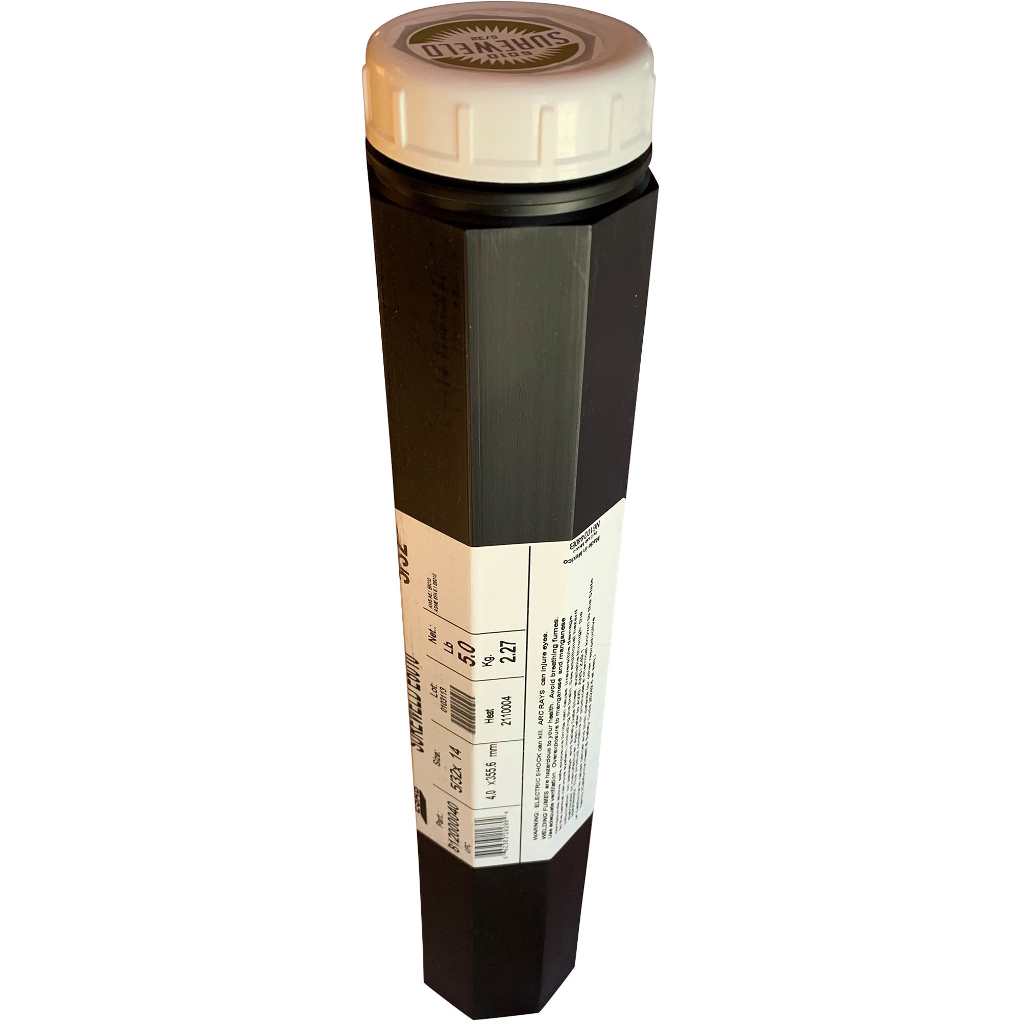 ESAB Sureweld E6010 Stick Electrodes — 5/32in. Dia. x 14in.L, 5-Lb. Tube, Model# 812000040